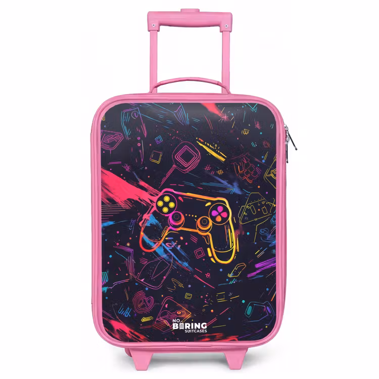 Kinderkoffer Rosa - Spielewelt im Neon-Stil — 1