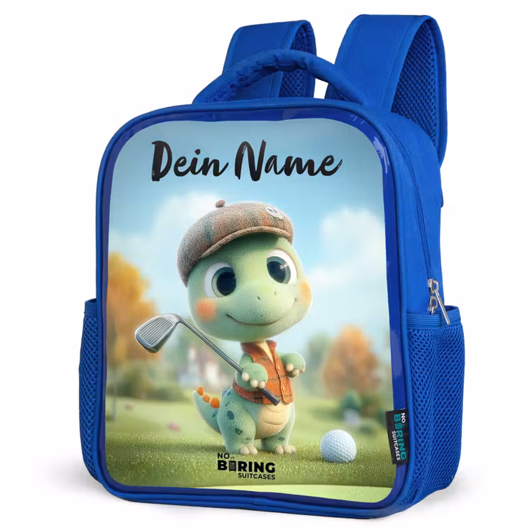Kinderrucksack mit Namen - Blau - Golf - Dino - Grün — 7