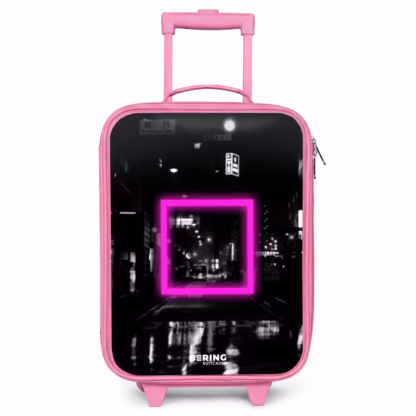 Kinderkoffer Rosa - Hellrosa Quadrat mit beleuchtetem Hintergrund — 1