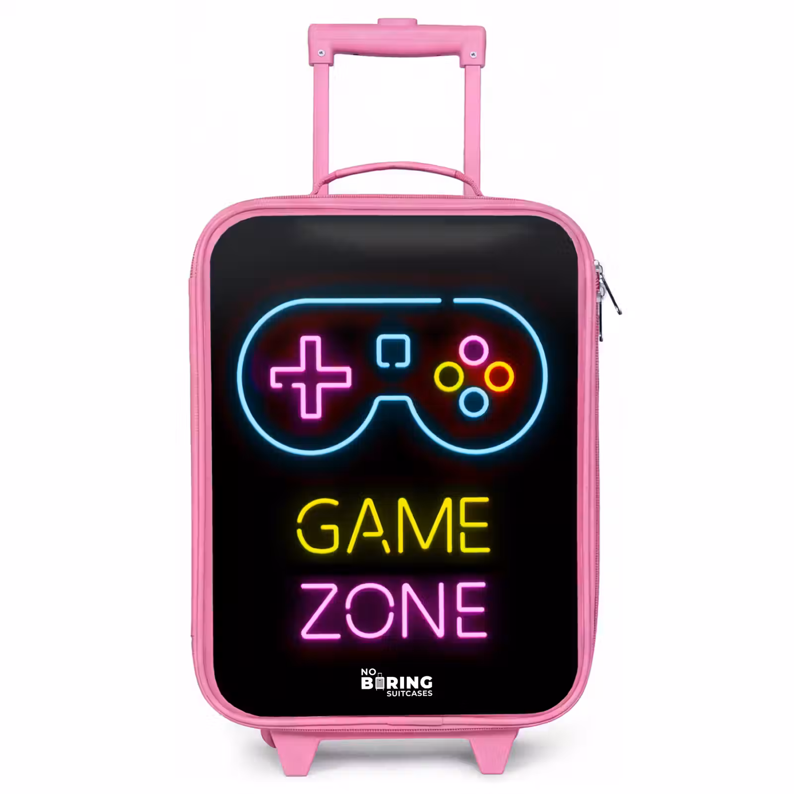 Kinderkoffer Rosa - Qoute mit Neonfarben — 1