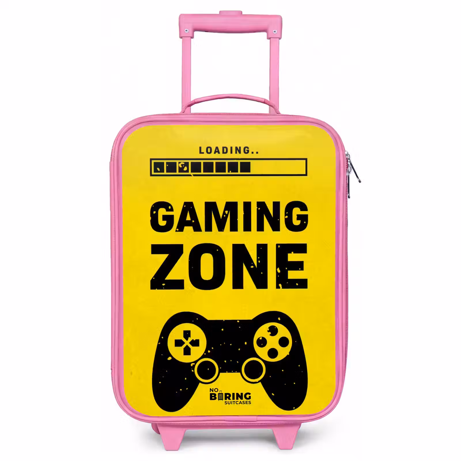 Kinderkoffer Rosa - Schwarz-gelb mit Spielzone — 1