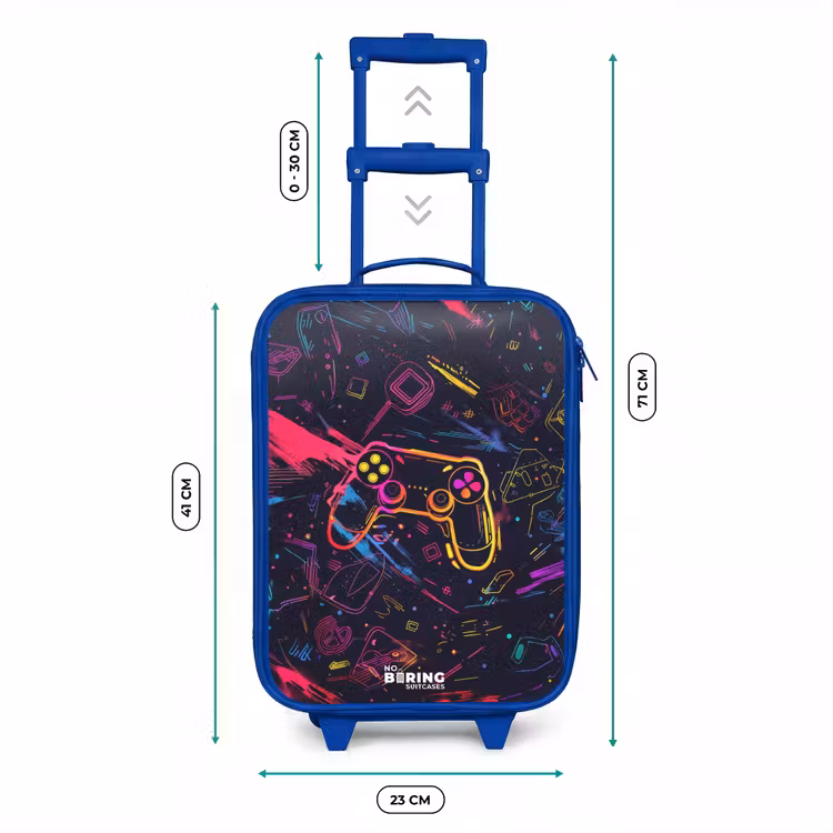 Kinderkoffer Blau - Spielewelt im Neon-Stil — 7