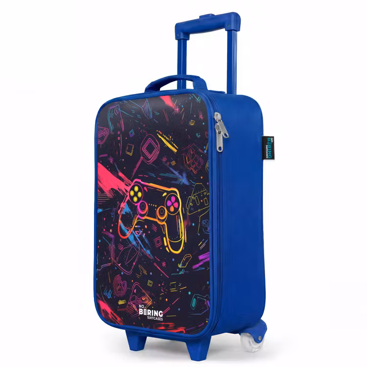 Kinderkoffer Blau - Spielewelt im Neon-Stil — 8
