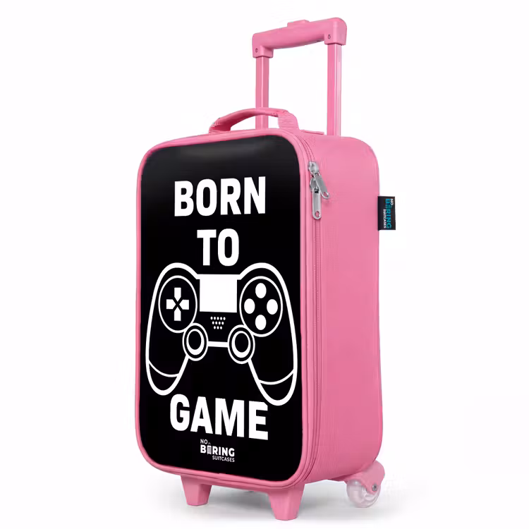 Kinderkoffer Rosa - Qoute mit Controller in Schwarz und Weiß — 8