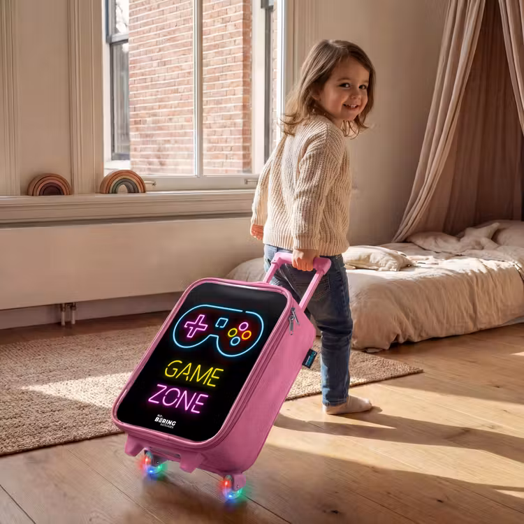 Kinderkoffer Rosa - Qoute mit Neonfarben — 2