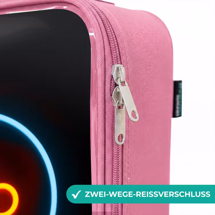 Kinderkoffer Rosa - Qoute mit Neonfarben — 5