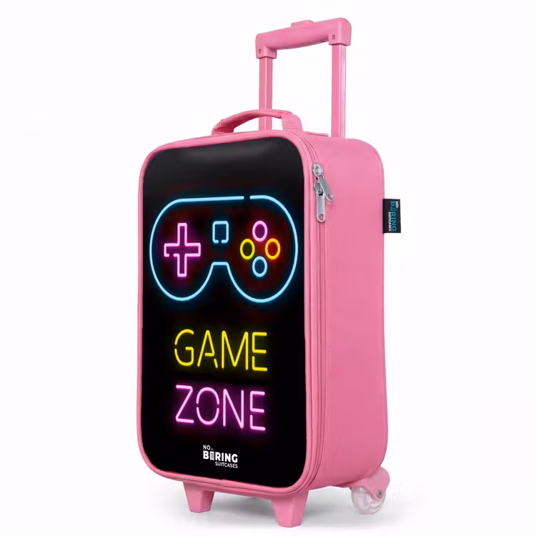 Kinderkoffer Rosa - Qoute mit Neonfarben — 8