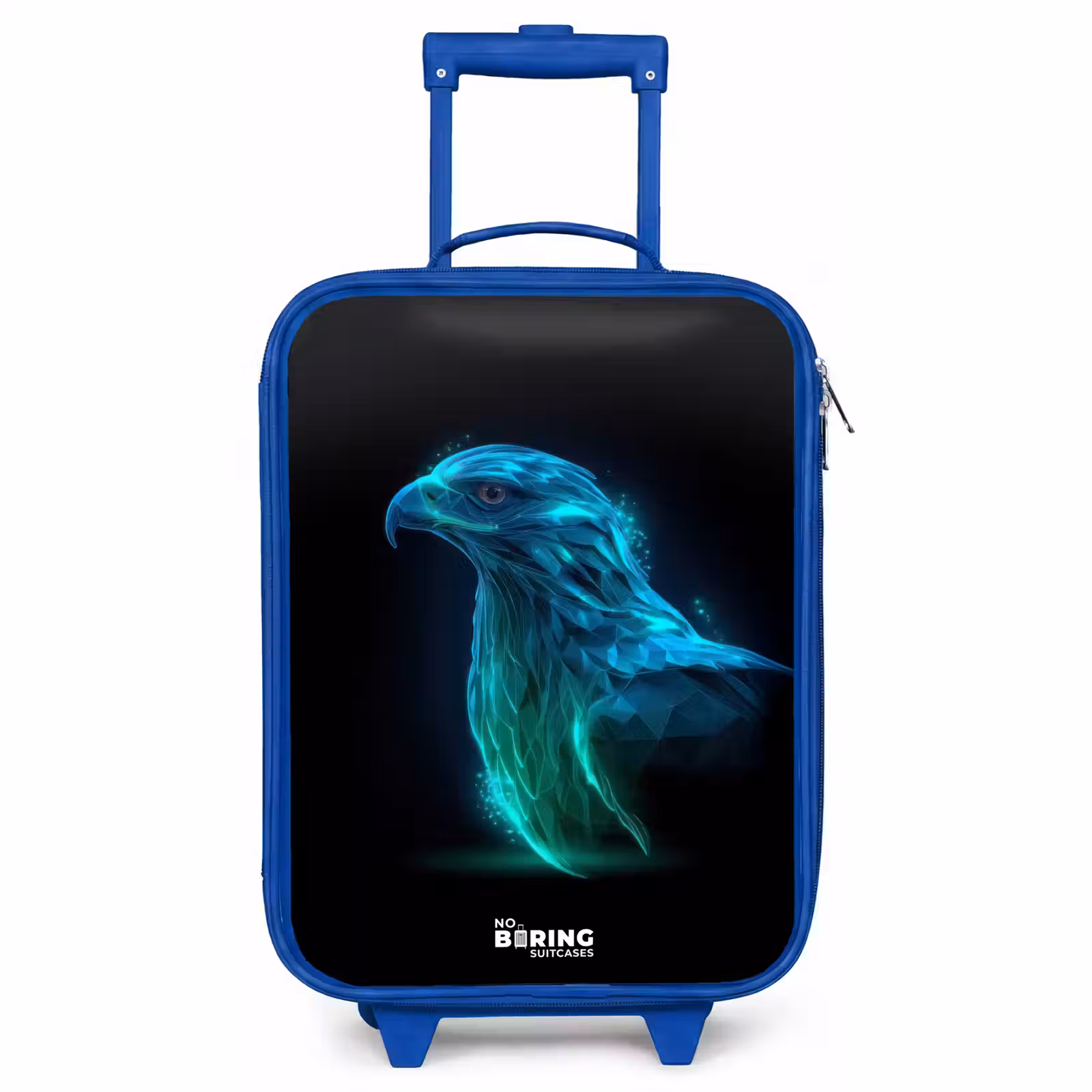Kinderkoffer Blau - Digitaler Adler im Profil — 1