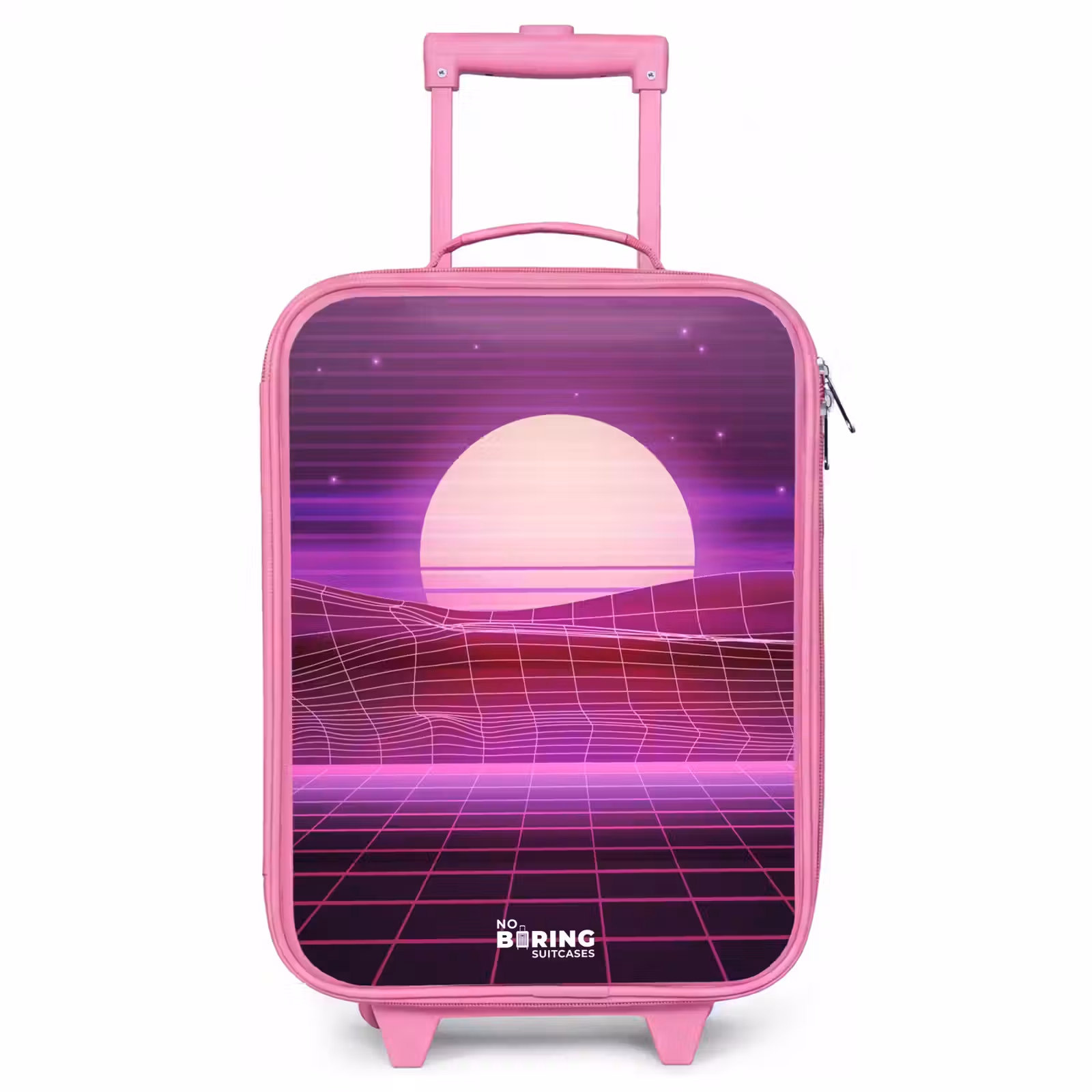 Kinderkoffer Rosa - Gitternetzlandschaft mit Sonne — 1