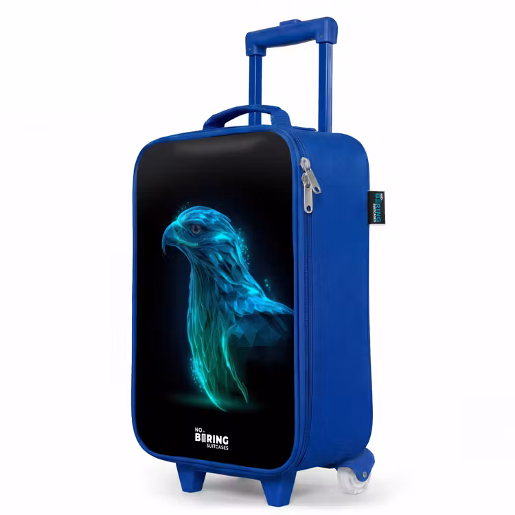 Kinderkoffer Blau - Digitaler Adler im Profil — 8