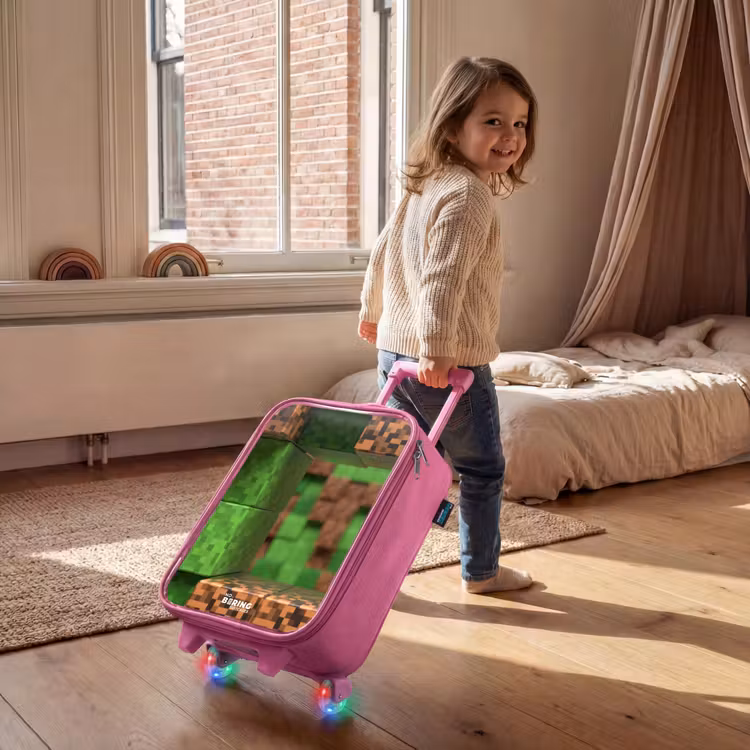 Kinderkoffer Rosa - Nahaufnahme mit verpixelten Blöcken — 2