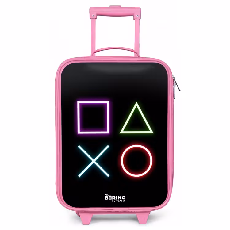 Kinderkoffer Rosa - Neonverlinkte Symbole — 1