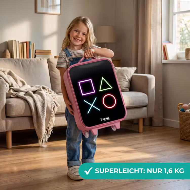 Kinderkoffer Rosa - Neonverlinkte Symbole — 3