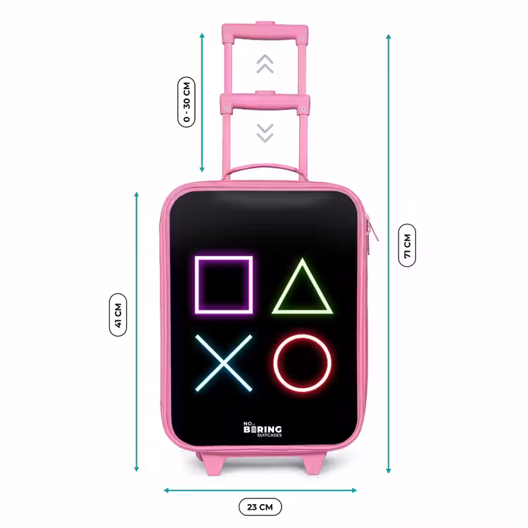 Kinderkoffer Rosa - Neonverlinkte Symbole — 7