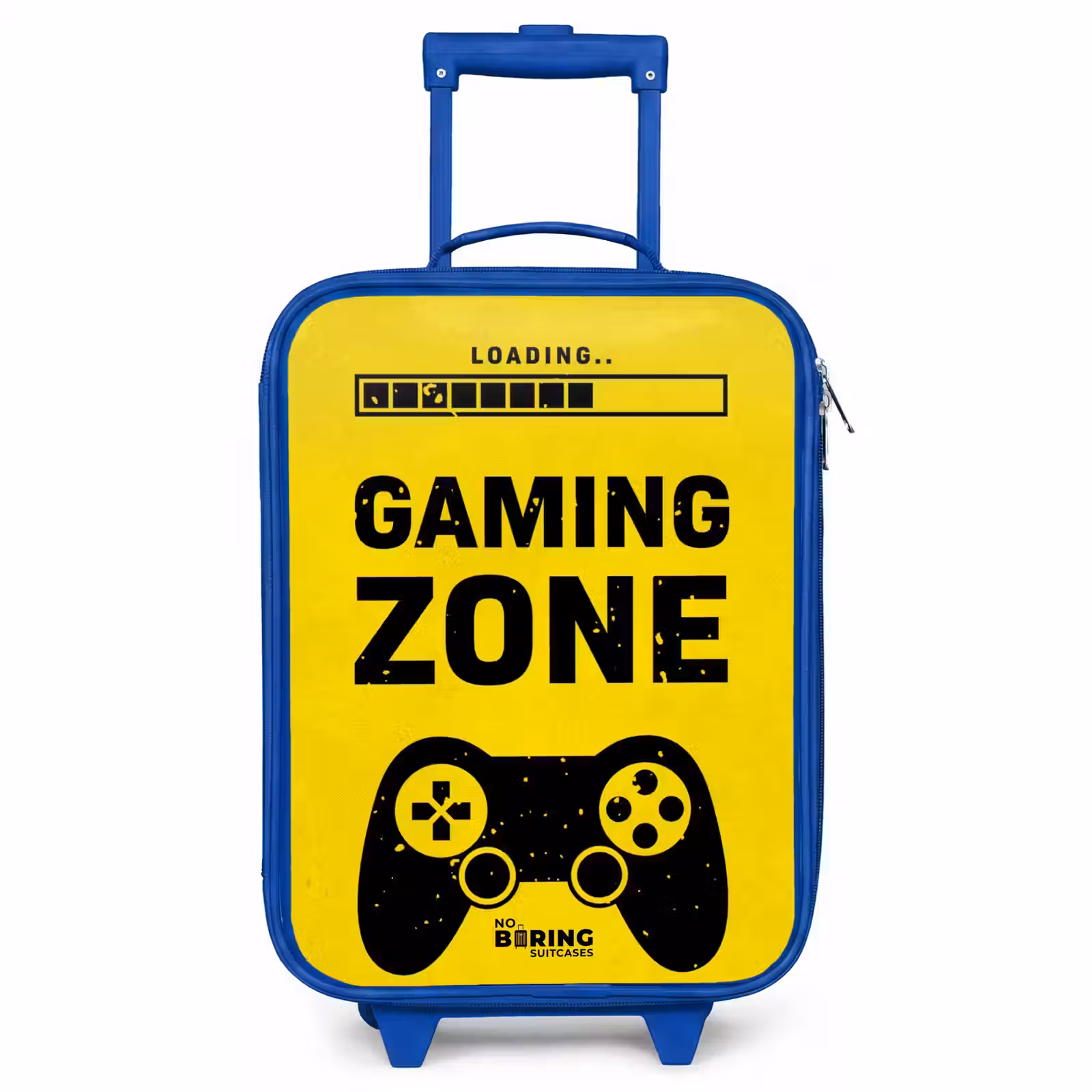 Kinderkoffer Blau - Schwarz-gelb mit Spielzone — 1