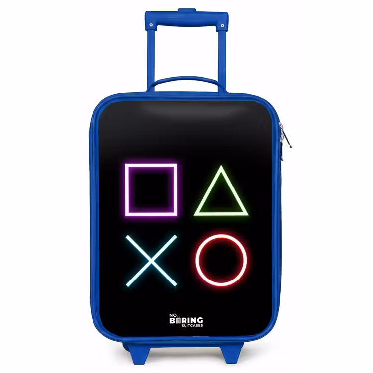 Kinderkoffer Blau - Neonverlinkte Symbole — 1