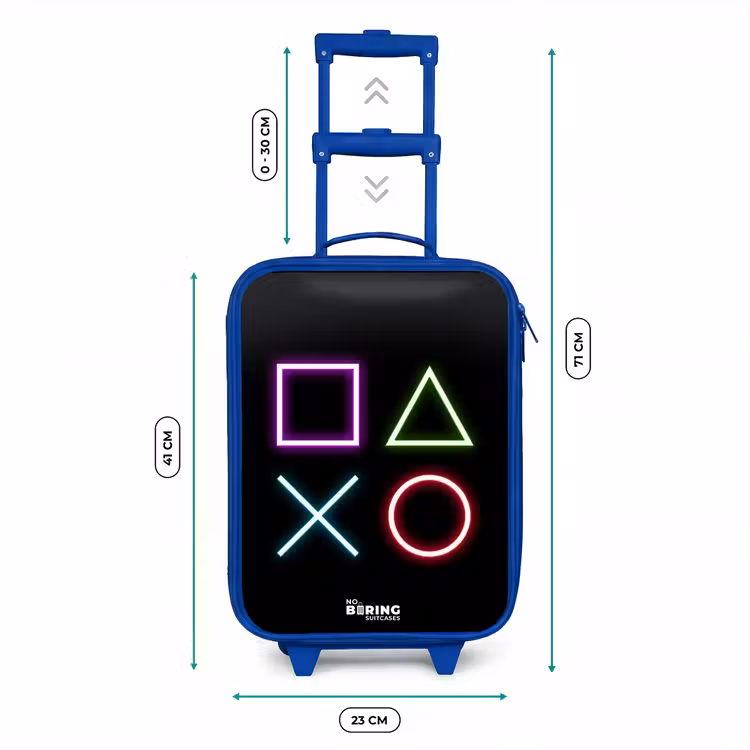 Kinderkoffer Blau - Neonverlinkte Symbole — 7