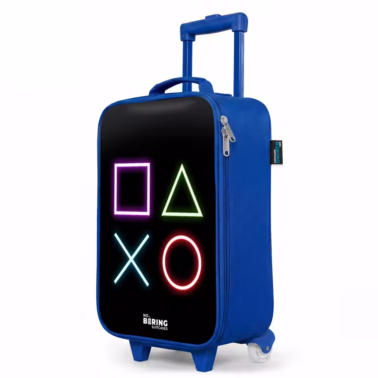 Kinderkoffer Blau - Neonverlinkte Symbole — 8