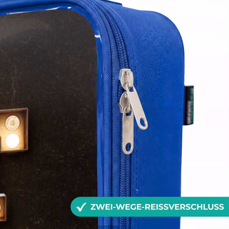 Kinderkoffer Blau - Qoute mit Licht — 5