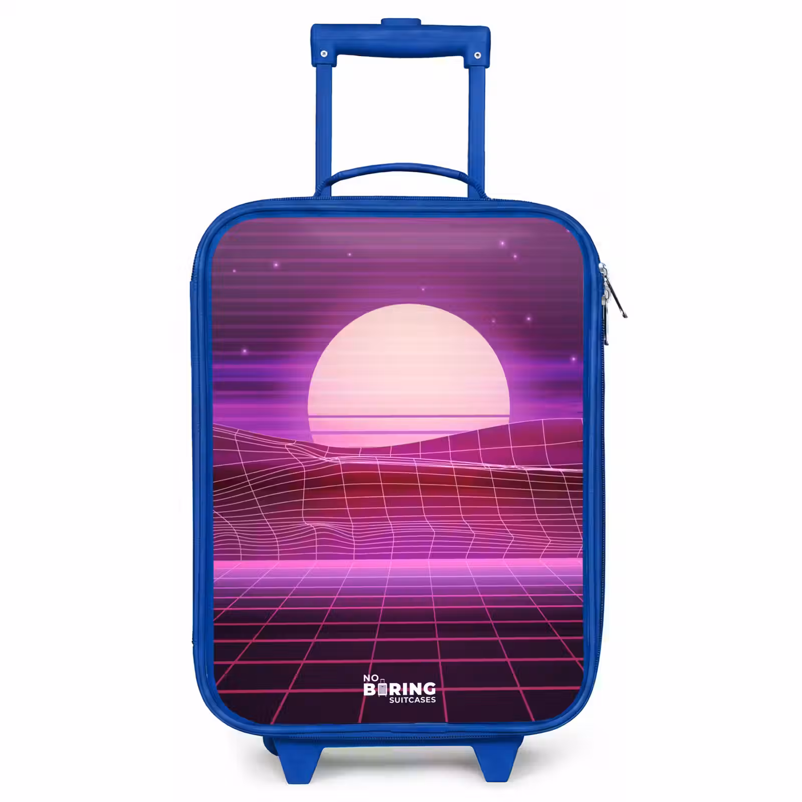 Kinderkoffer Blau - Gitternetzlandschaft mit Sonne — 1