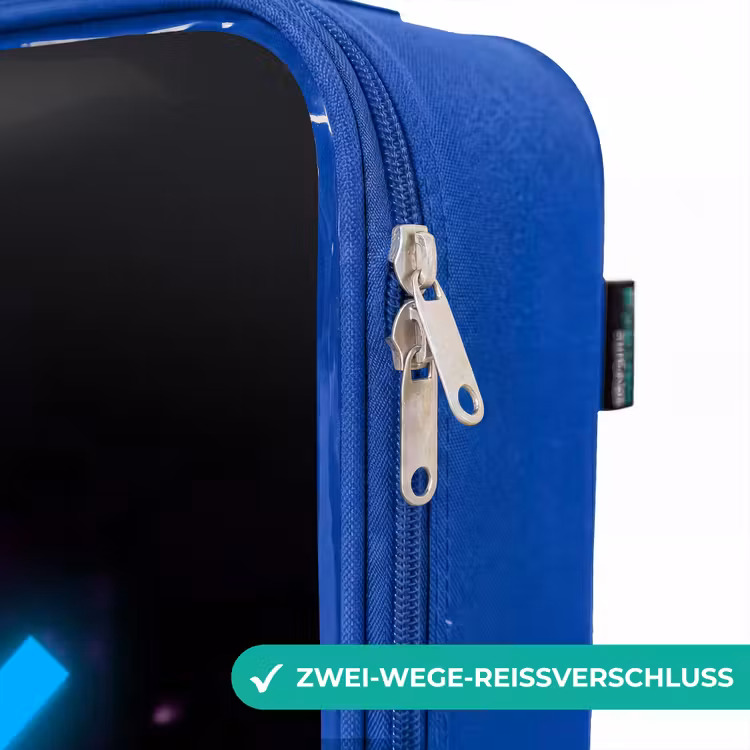 Kinderkoffer Blau - Hellblaues Kreuz über einer nächtlichen Straße — 5