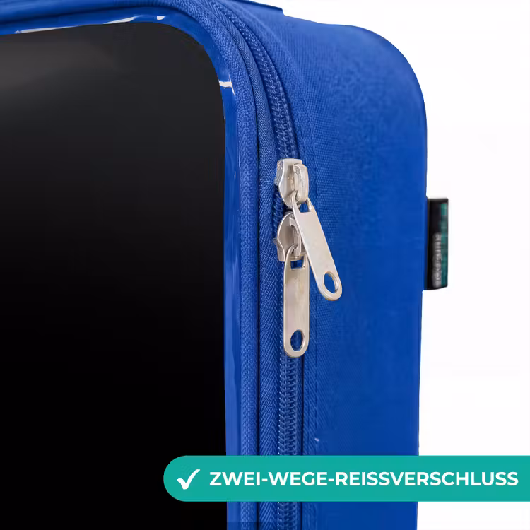 Kinderkoffer Blau - Qoute mit Controller in Schwarz und Weiß — 5