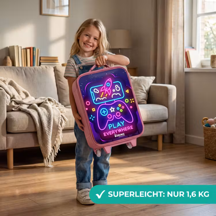 Kinderkoffer Rosa - Neonschild mit Controller — 3