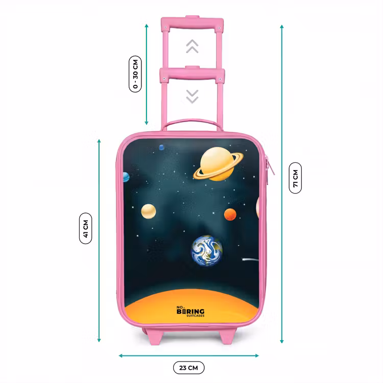 Kinderkoffer Rosa - Weltraum mit Planeten — 7