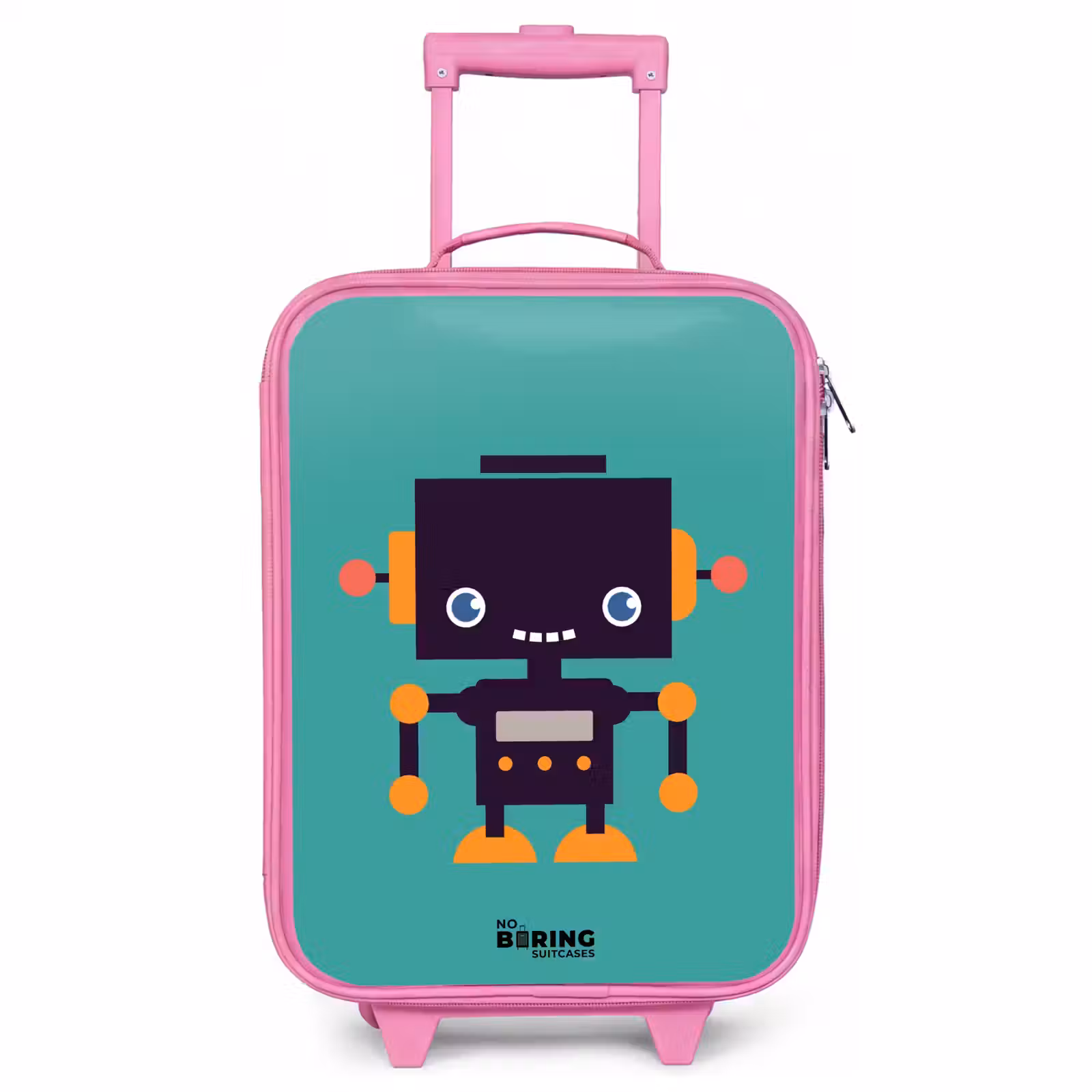 Kinderkoffer Rosa - Grüner Roboter — 1