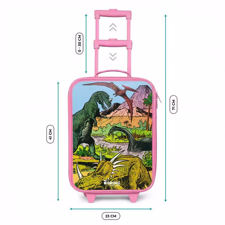 Kinderkoffer Rosa - Dinosaurier an einem Vulkan — 7