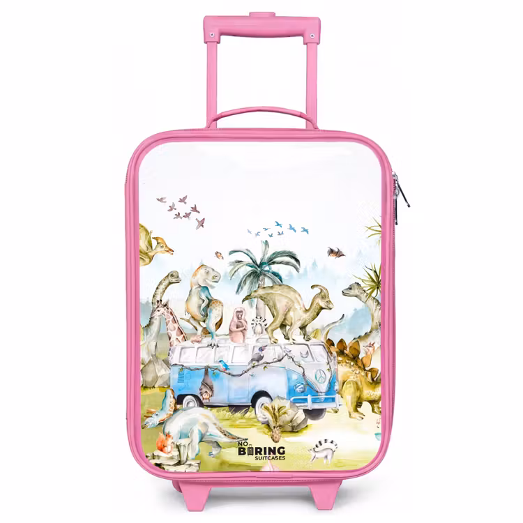 Kinderkoffer Rosa - Van mit Dinosauriern — 1