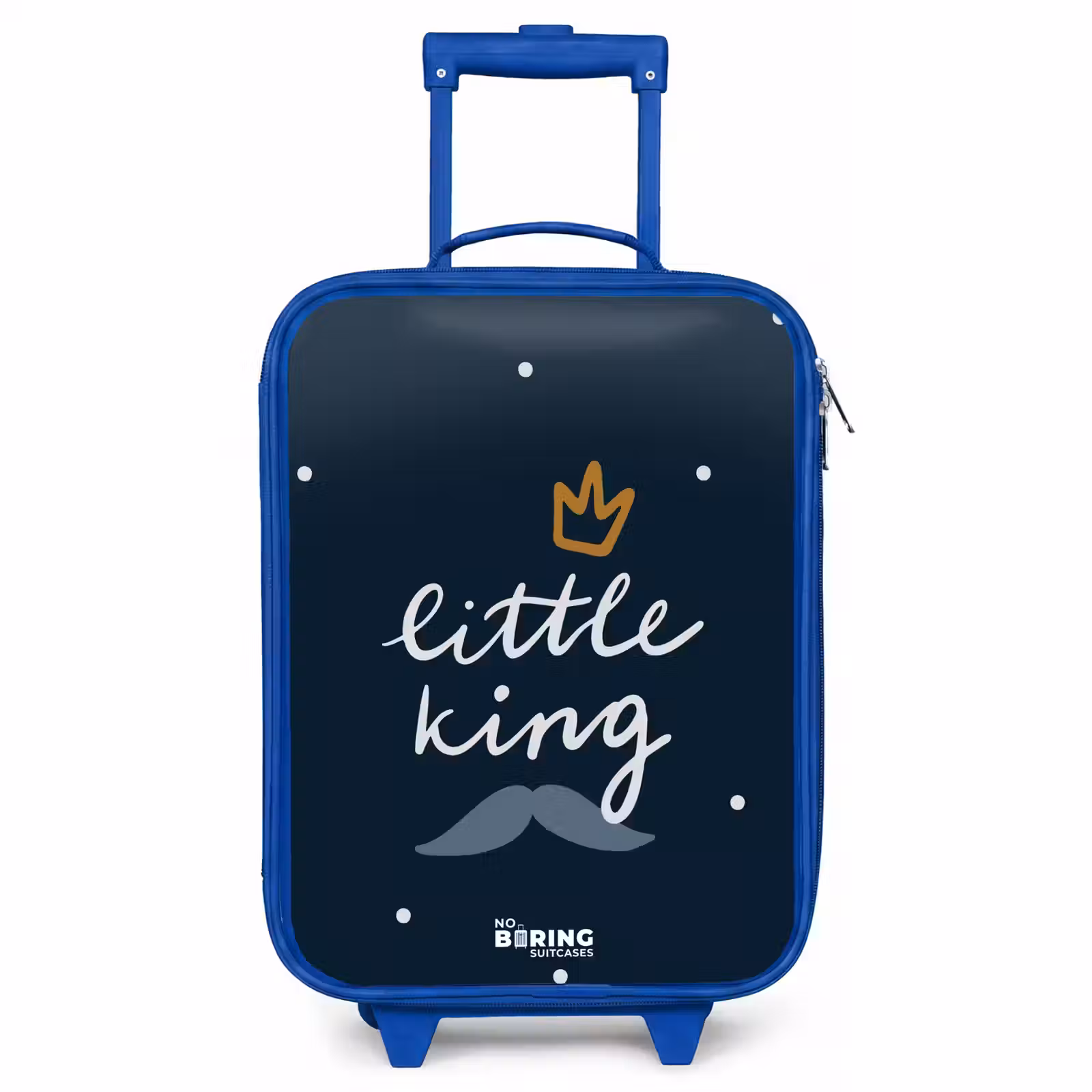 Kinderkoffer Blau - Kleiner König mit Tupfen — 1