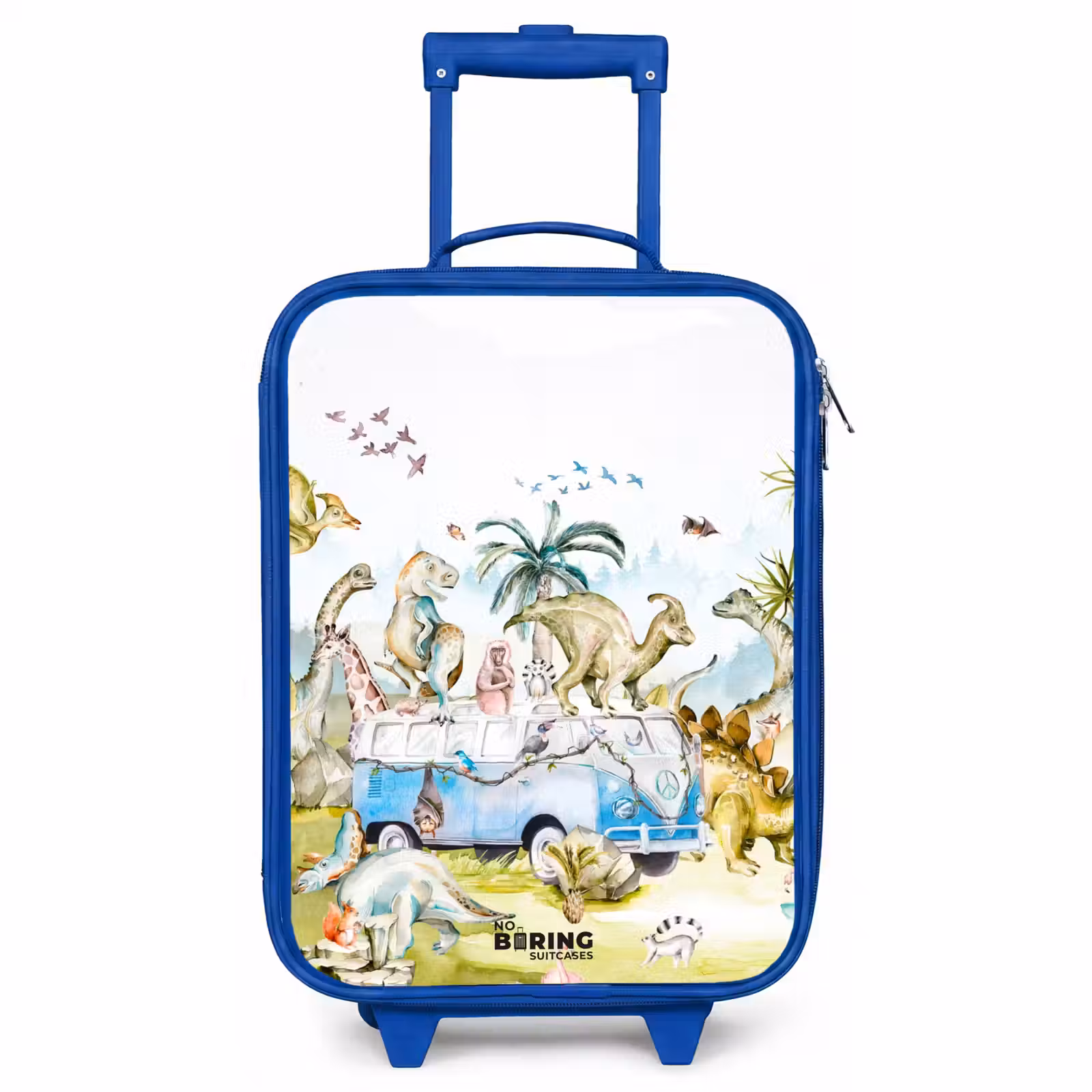 Kinderkoffer Blau - Van mit Dinosauriern — 1