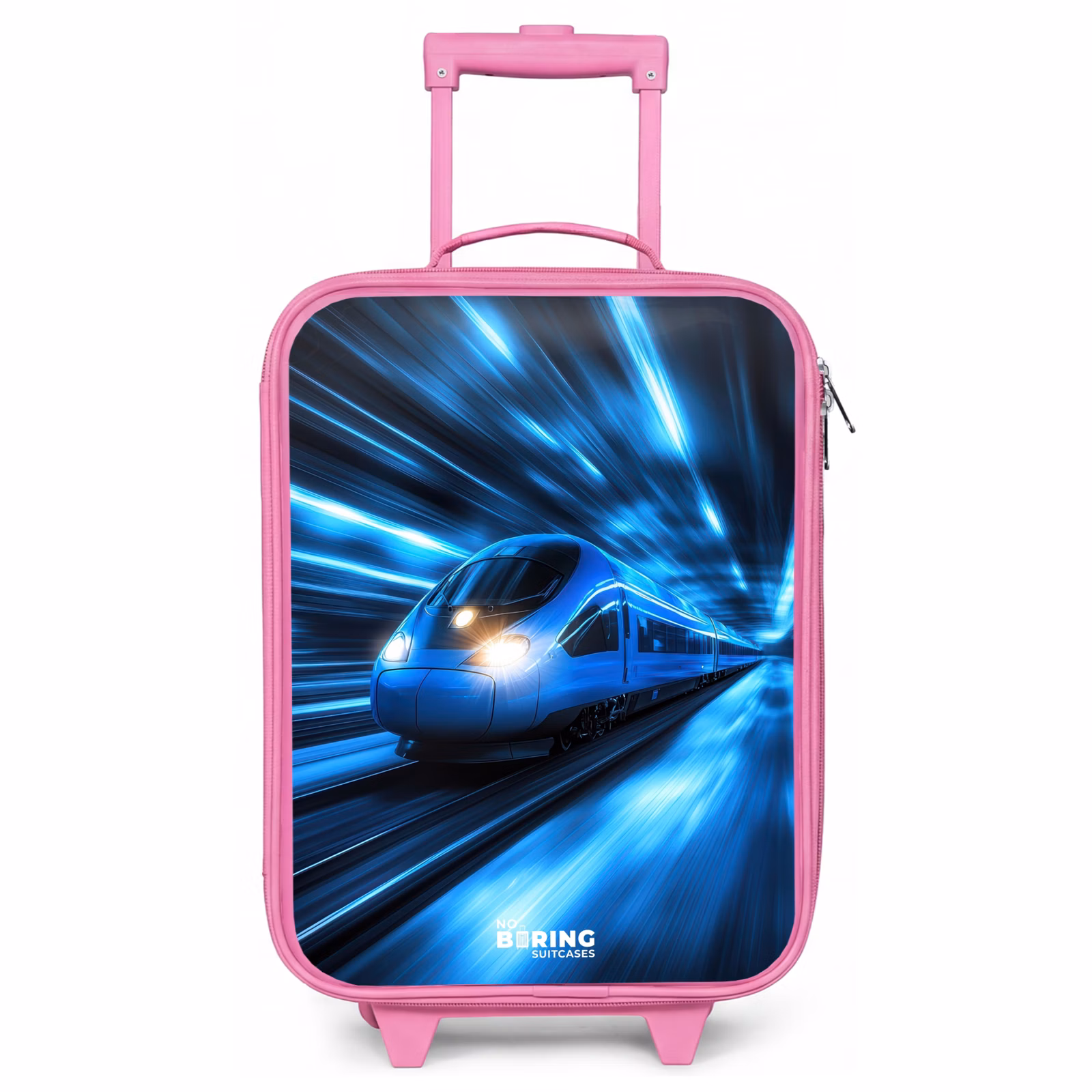 Kinderkoffer Rosa - Superschnellzug im neonblauen Tunnel — 1