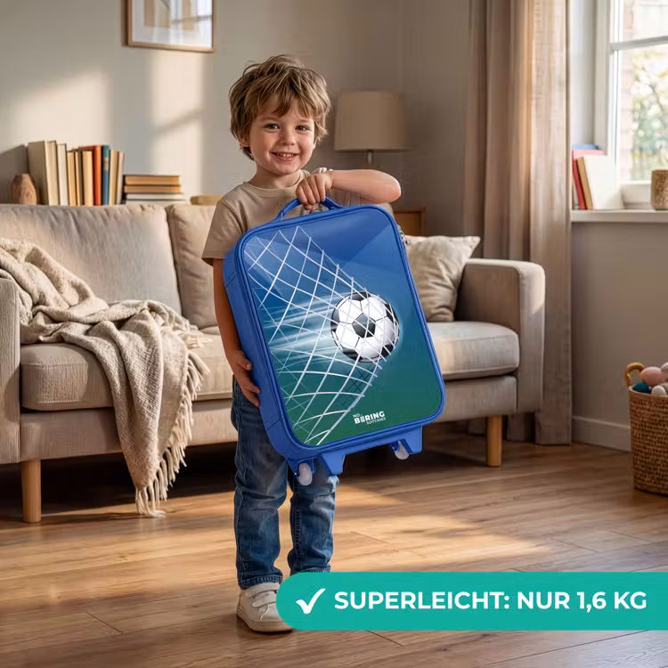 Kinderkoffer Blau - Ball im Tor — 3