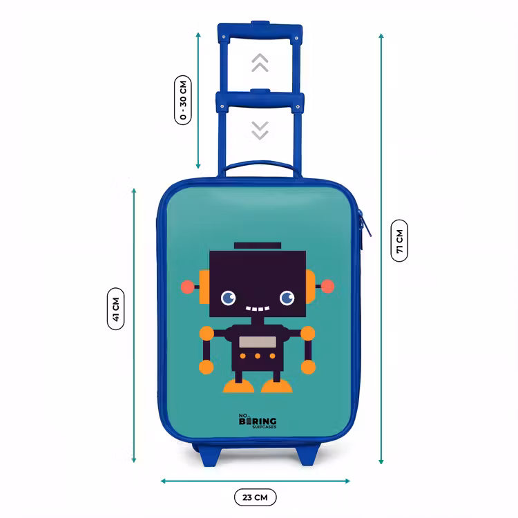 Kinderkoffer Blau - Grüner Roboter — 7