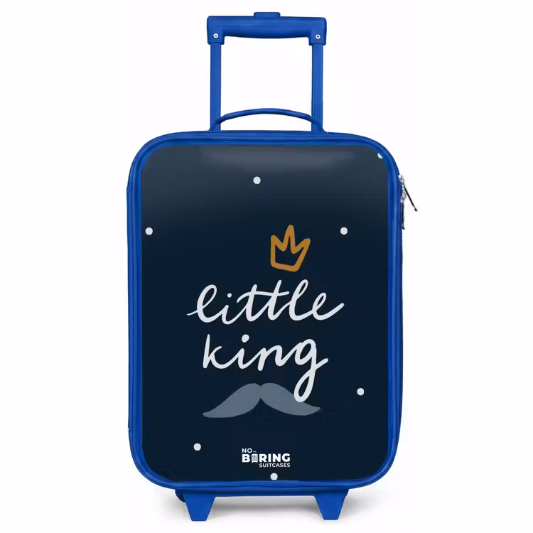 Kinderkoffer Blau - Kleiner König mit Tupfen — 1