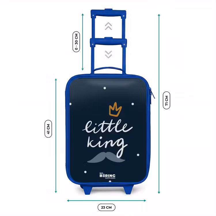 Kinderkoffer Blau - Kleiner König mit Tupfen — 7