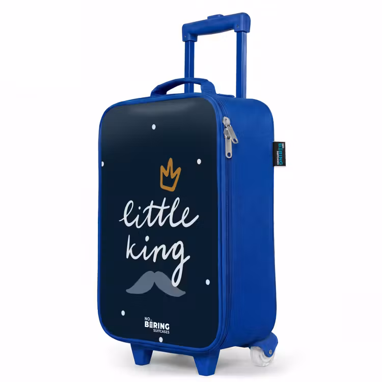 Kinderkoffer Blau - Kleiner König mit Tupfen — 8