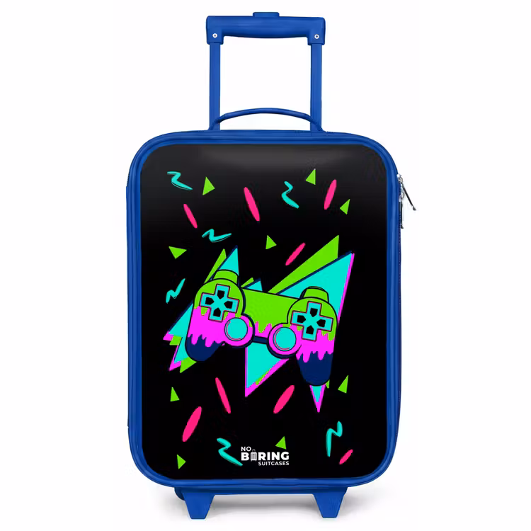 Kinderkoffer Blau - Neon-Controller auf Schwarz — 1