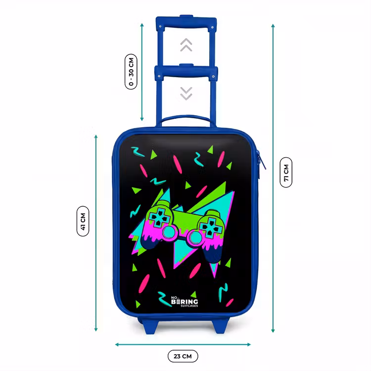 Kinderkoffer Blau - Neon-Controller auf Schwarz — 7