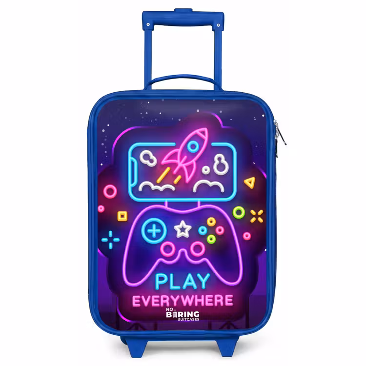 Kinderkoffer Blau - Neonschild mit Controller — 1