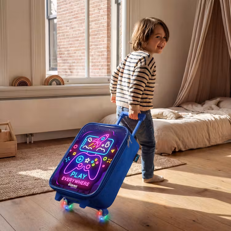 Kinderkoffer Blau - Neonschild mit Controller — 2