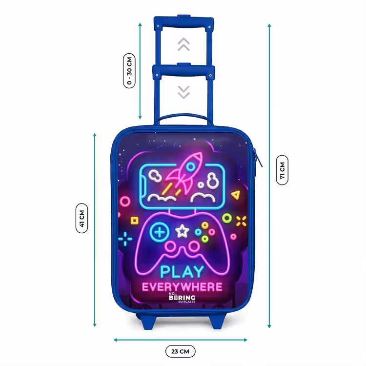 Kinderkoffer Blau - Neonschild mit Controller — 7