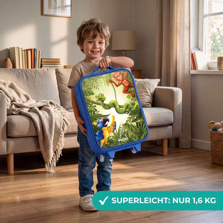 Kinderkoffer Blau - Tiere im Dschungel — 3