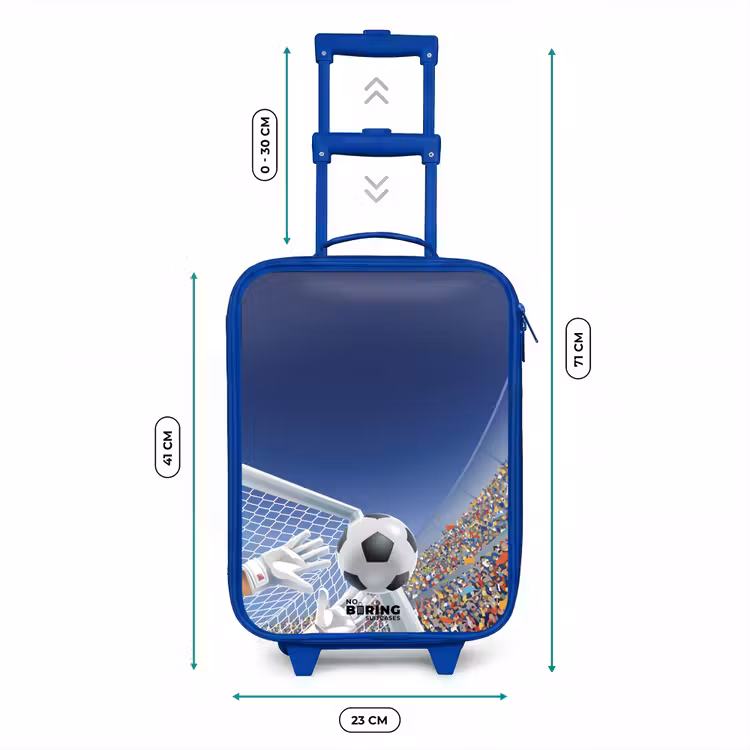 Kinderkoffer Blau - Torwart stoppt einen Fußball — 7