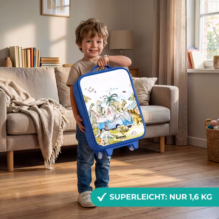 Kinderkoffer Blau - Van mit Dinosauriern — 3
