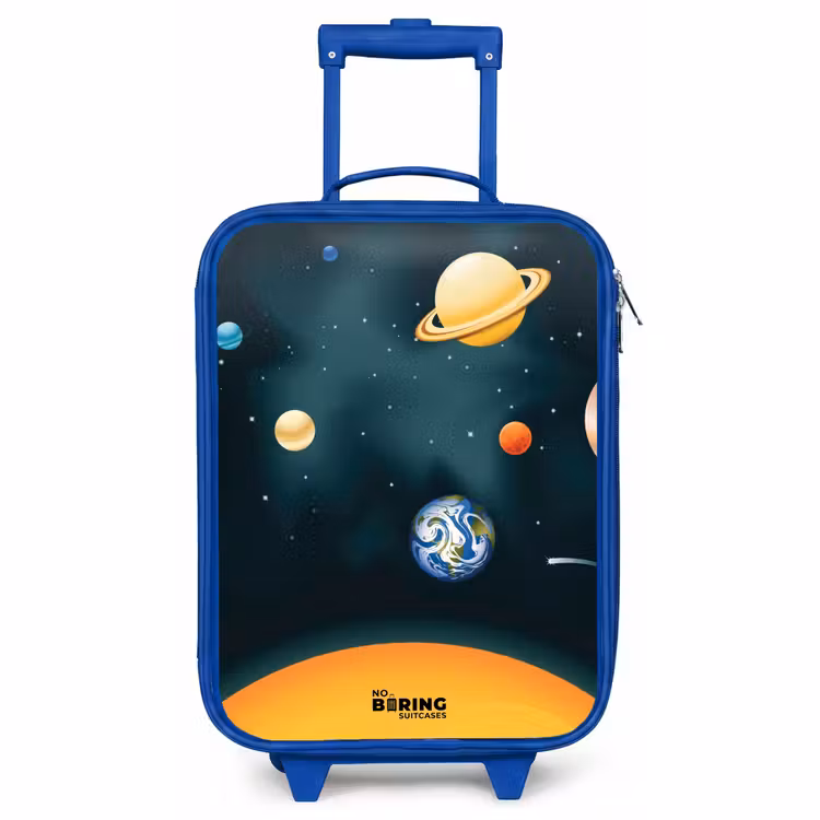 Kinderkoffer Blau - Weltraum mit Planeten — 1