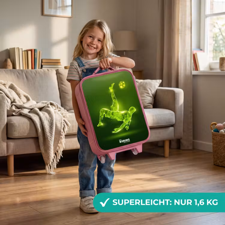 Kinderkoffer Rosa - Grünes Neon-Omelett in Aktion — 3