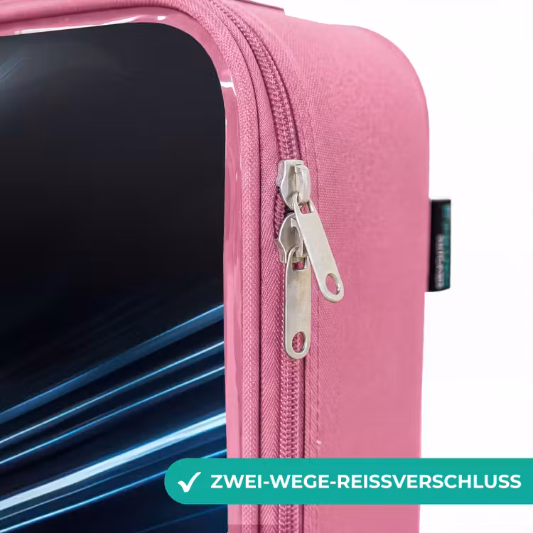Kinderkoffer Rosa - Grünes Superauto blinkt durch Neonlichter — 5